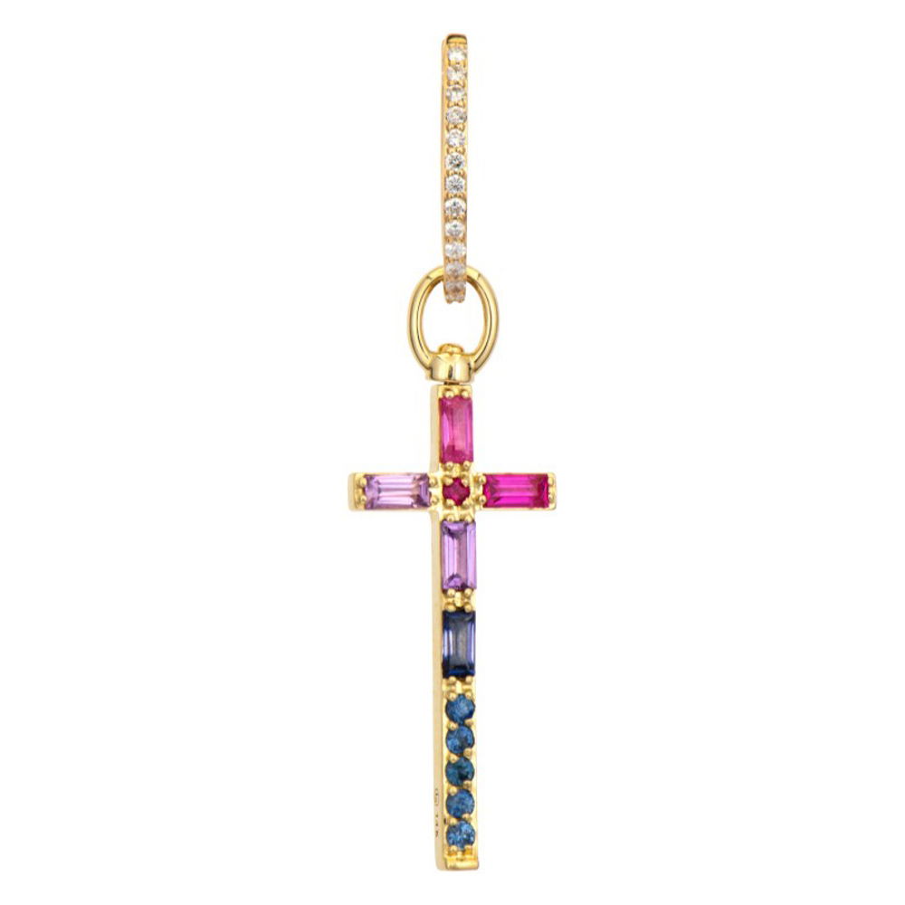 Elongated Cross Top Switch Charm