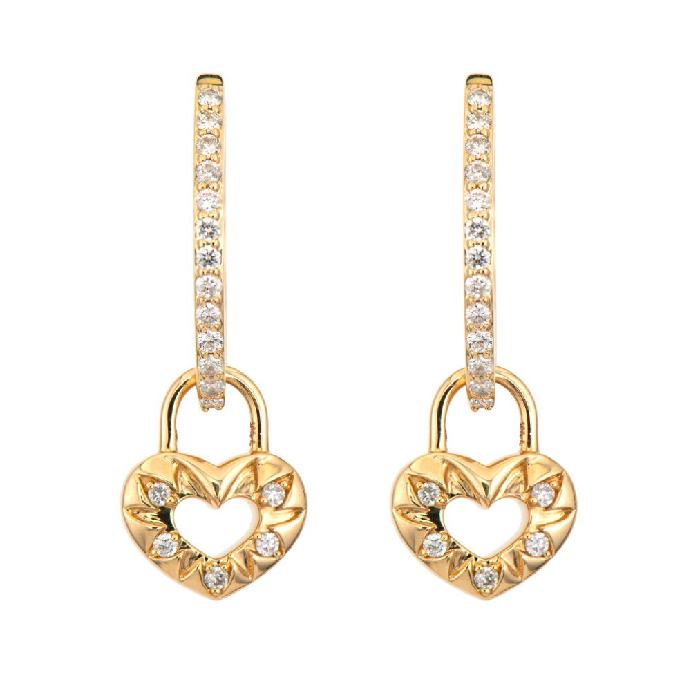 Open Love Explosion Double-Sided Heart Charm