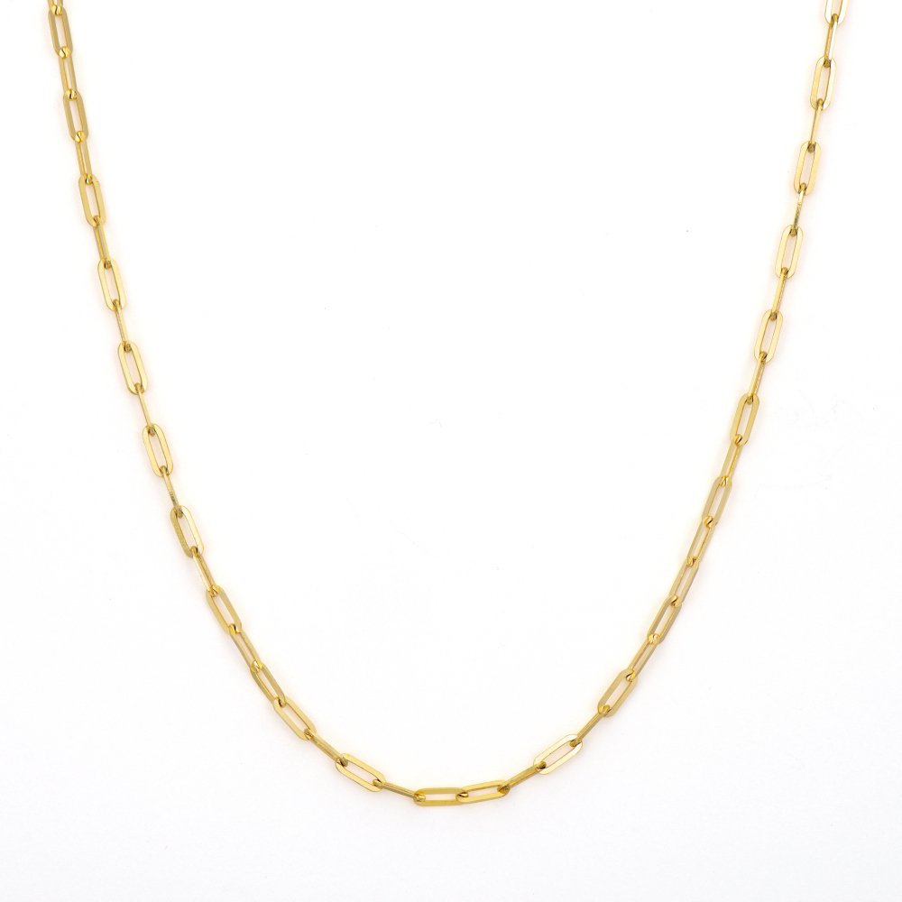 Classic Tiny Paperclip Chain 18"