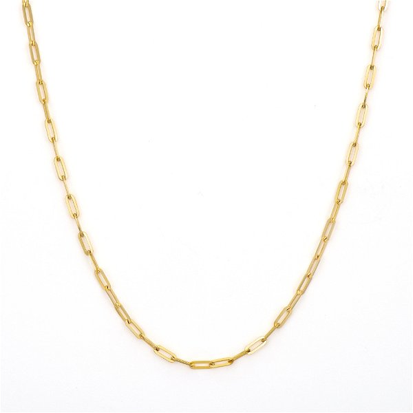 Closeup photo of Classic Tiny Paperclip Chain 18"