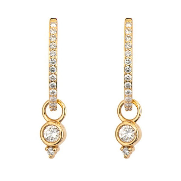 Closeup photo of Classic Diamond Bezel Charms