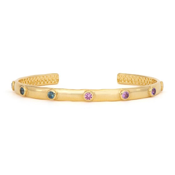 Three Stories Jewelry Wide Love Explosion Two-Toned Bangle