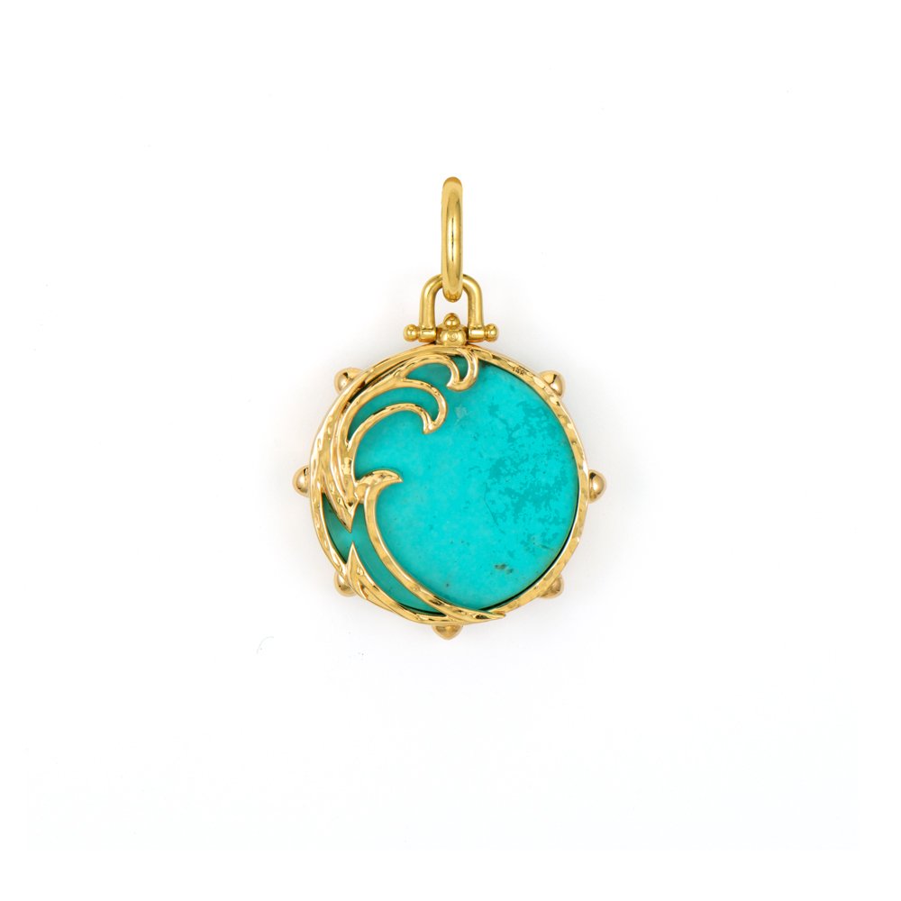 Sea Goddess Turquoise Tablet Pendant