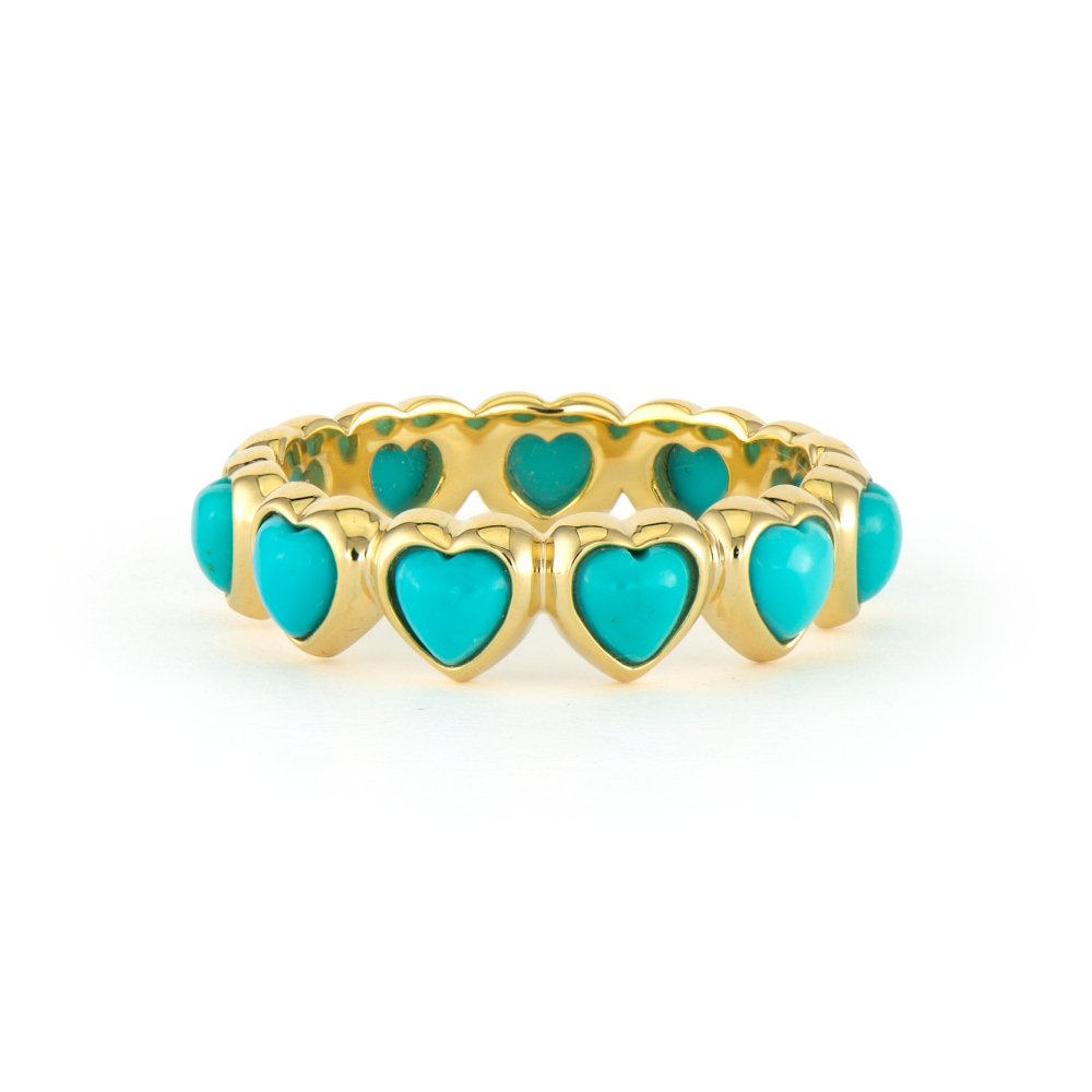 Show Your Love Continuous Turquoise Heart Band
