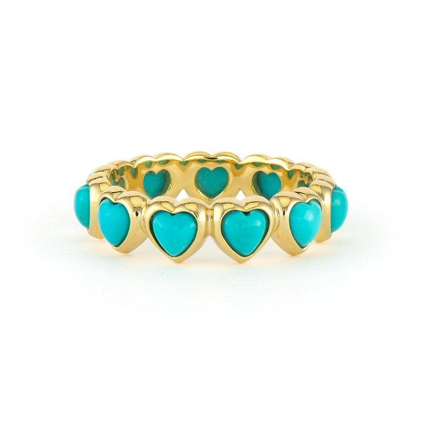 Closeup photo of Show Your Love Continuous Turquoise Heart Band
