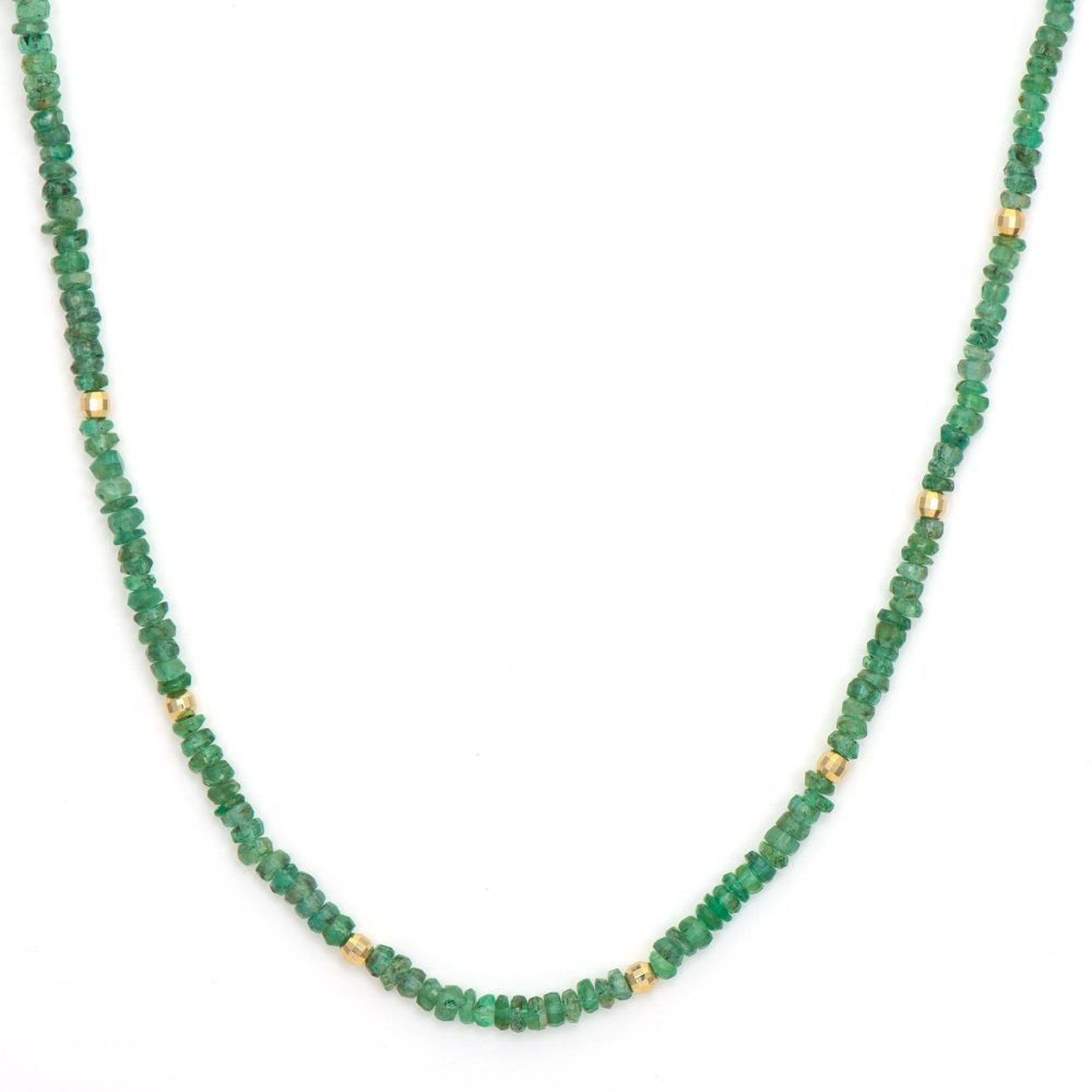 Delicate Emerald Beaded Chain
