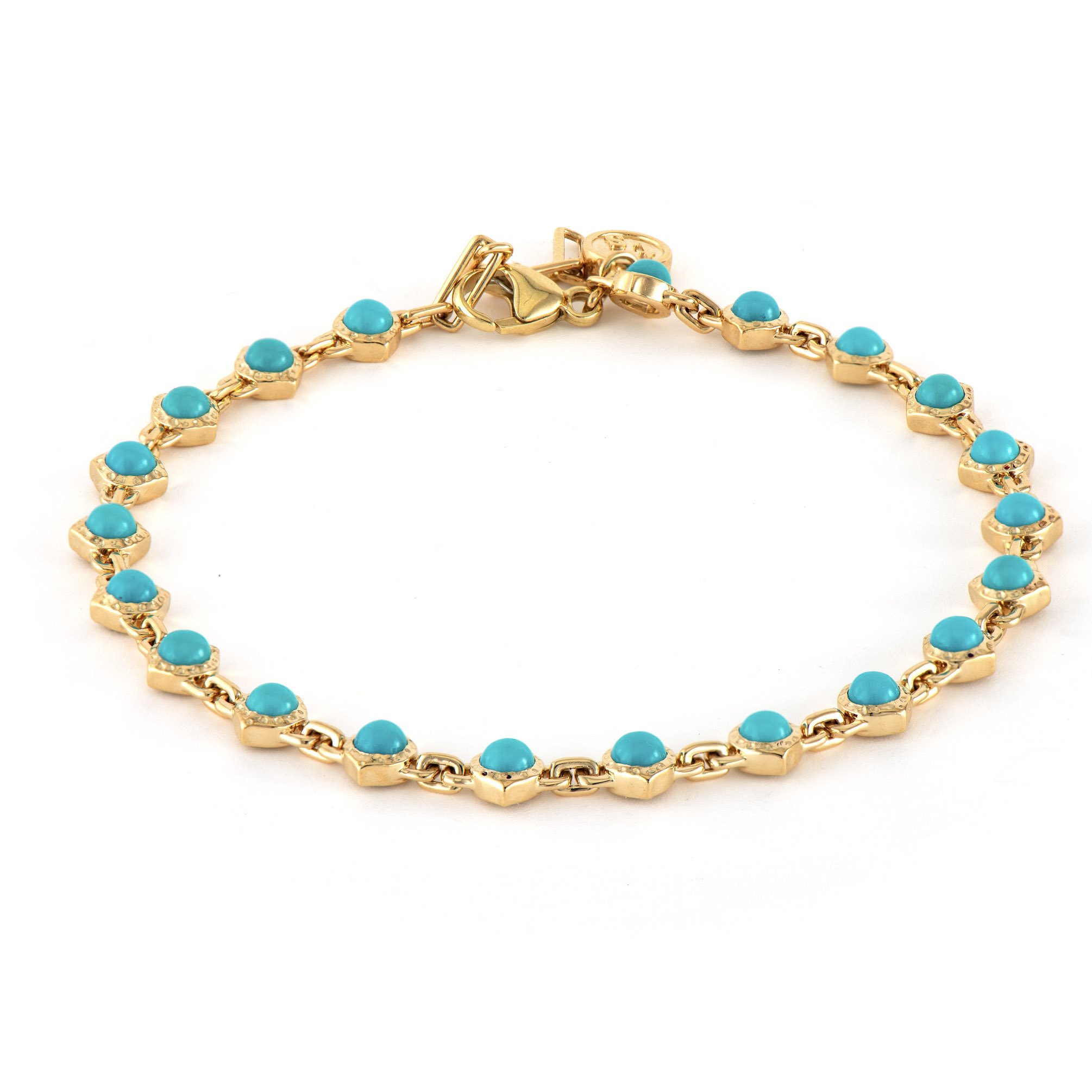 Show Your Love Turquoise Bezel Tennis Bracelet
