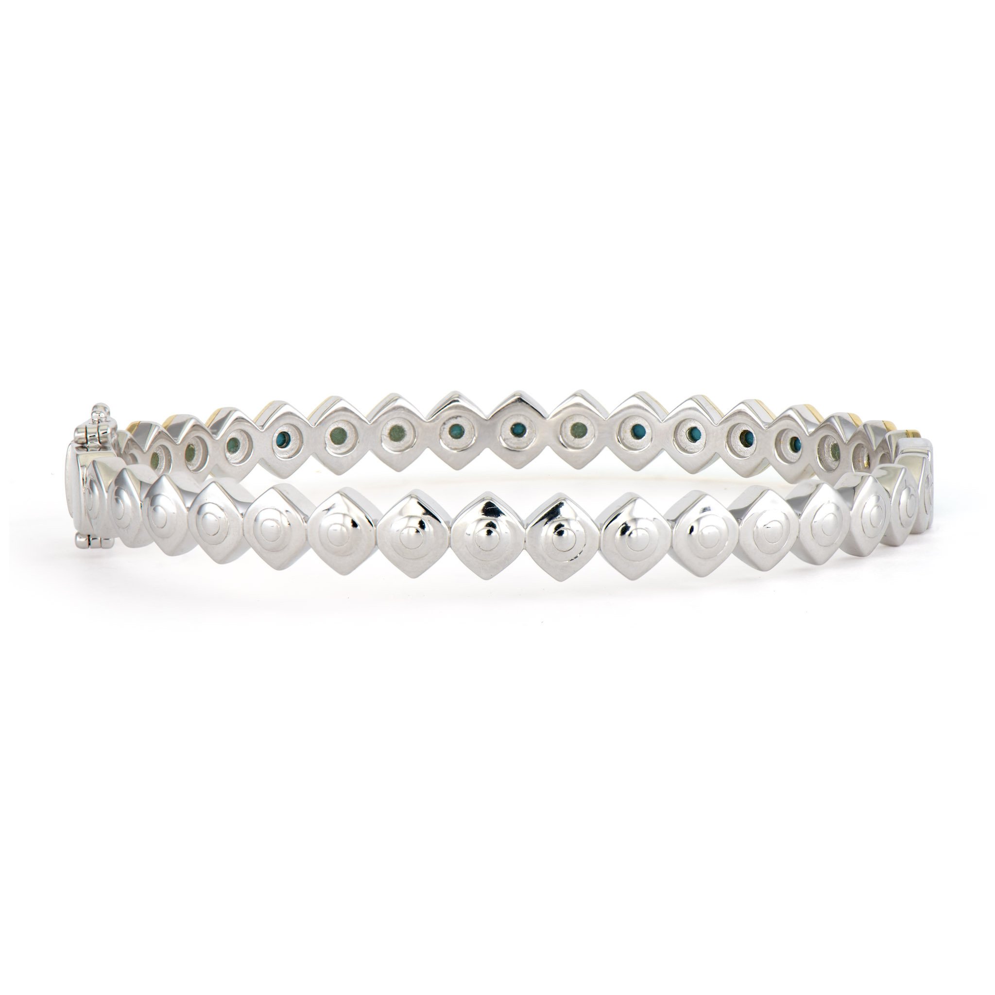 Wish on a Star Two-Toned Bezel Tourquise Bangle