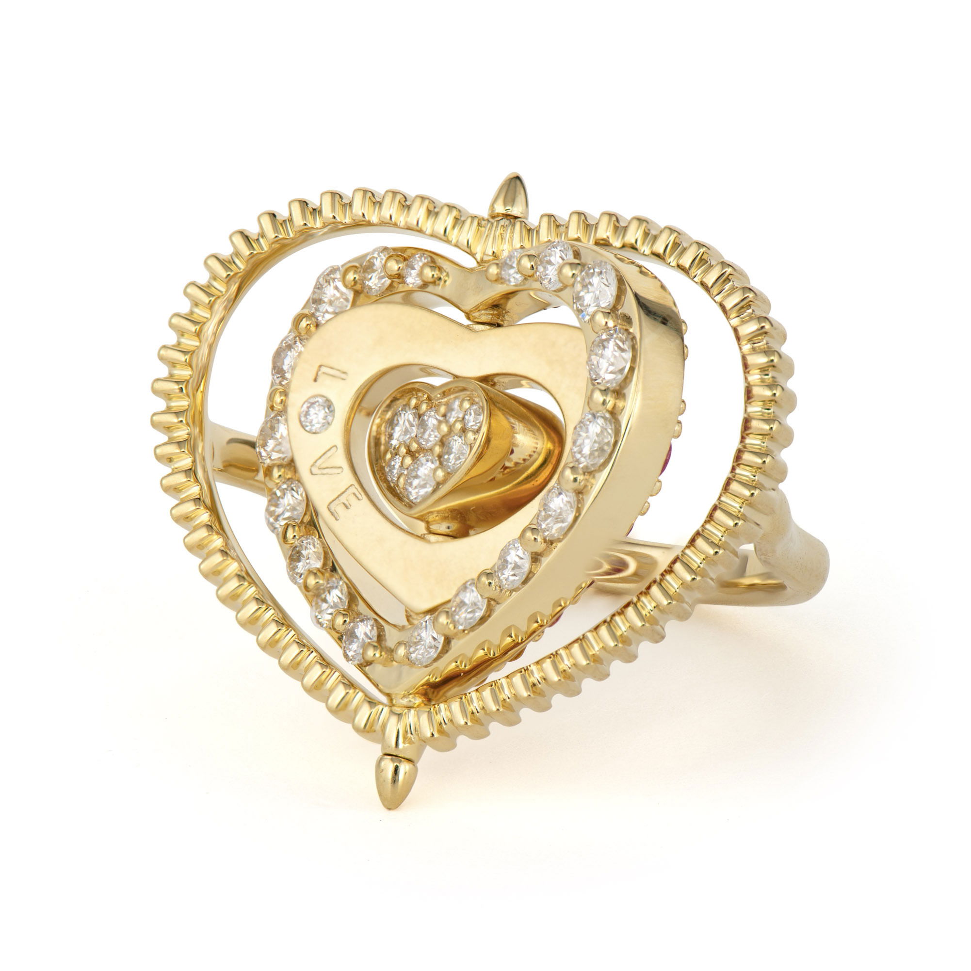 Large Heart Spinning Ring