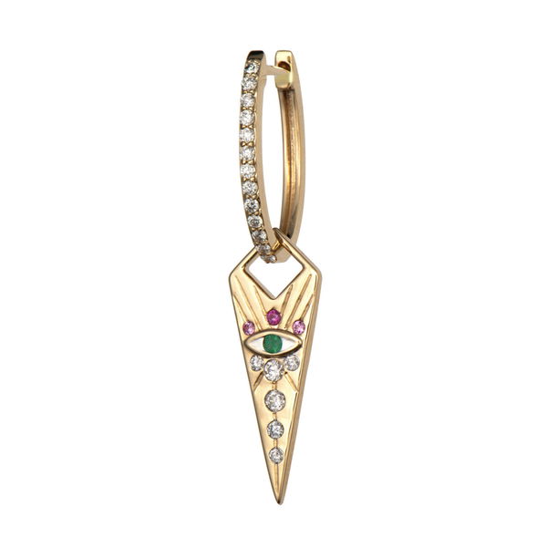 Closeup photo of Single Double Sided Evil Eye Dagger Charm