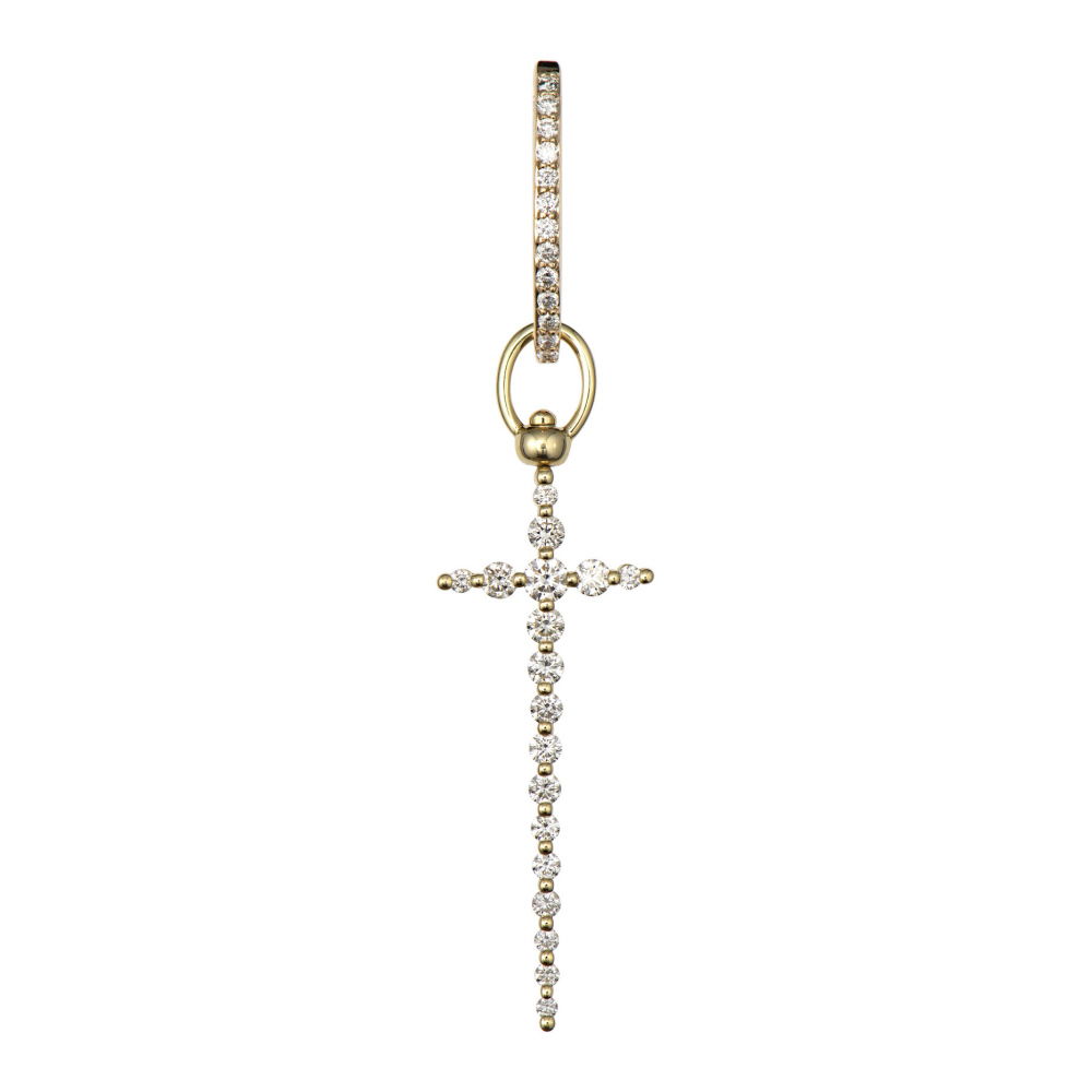 Single Large Graduated Diamond Cross Top Switch Charm