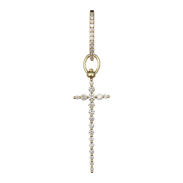 Closeup photo of Single Large Graduated Diamond Cross Top Switch Charm