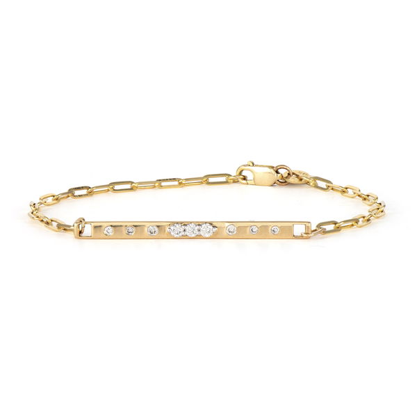 Closeup photo of Thin Diamond Double Sided Bar Bracelet