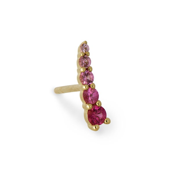 Closeup photo of Graduated Ombre Pink Sapphire Crawler