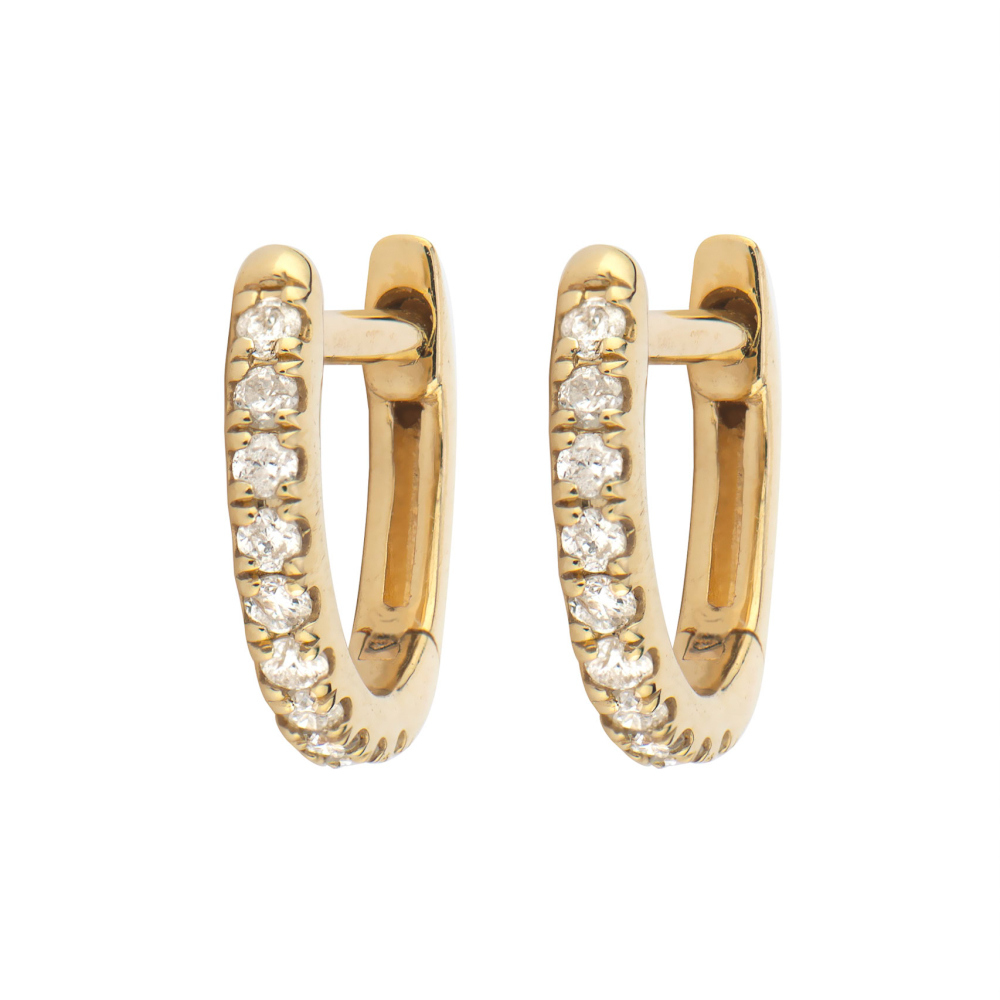 Tiny Pave Hoops