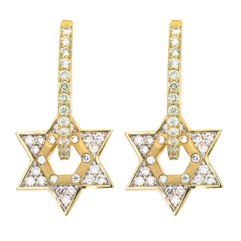 Open Star of David Charms