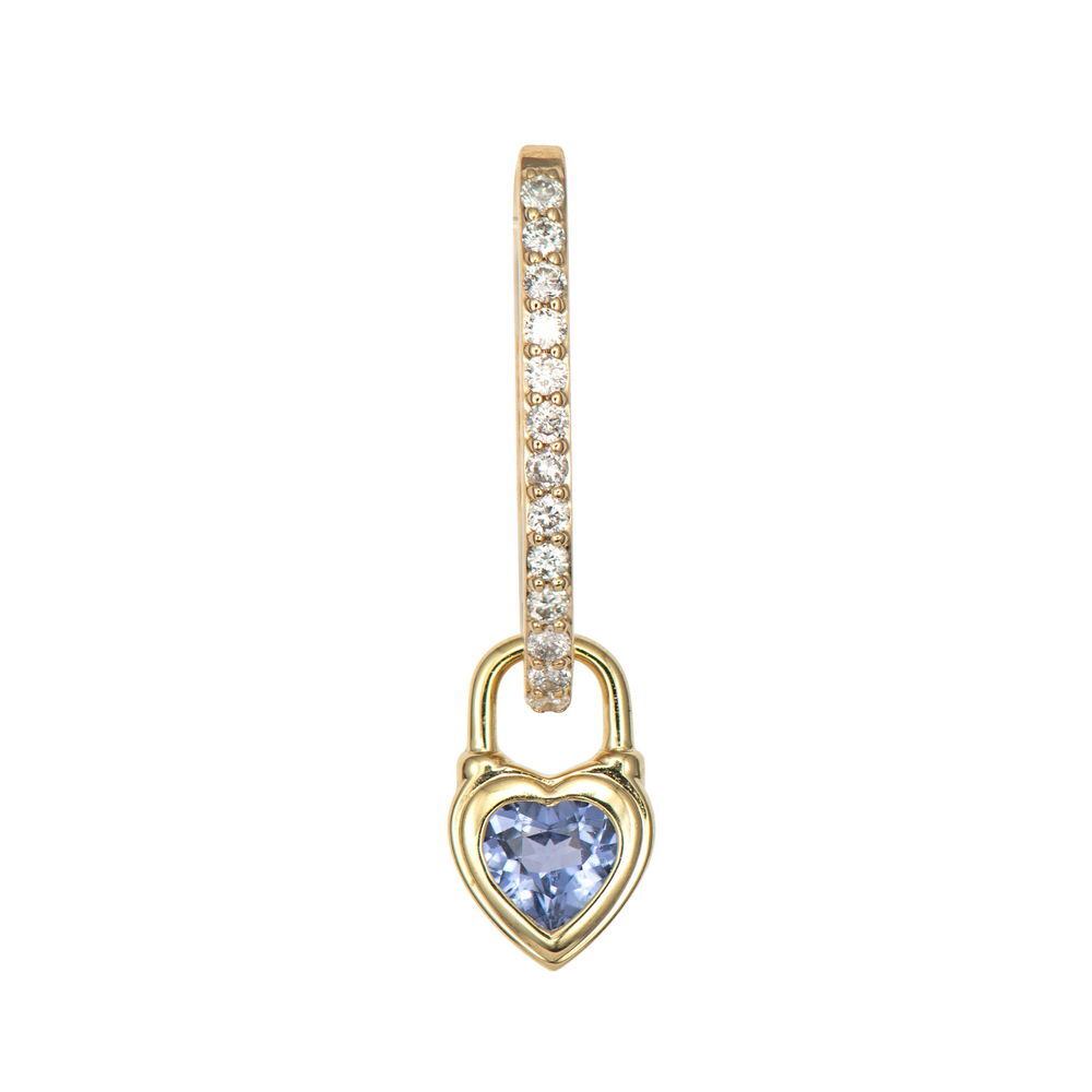 Beating Heart Medium Blue Sapphire Charms