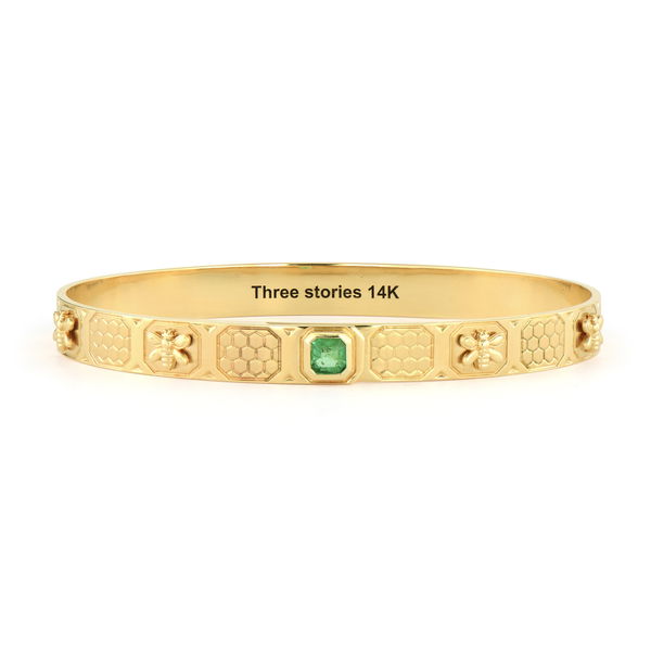 Closeup photo of Queen Bee Eternity Bangle