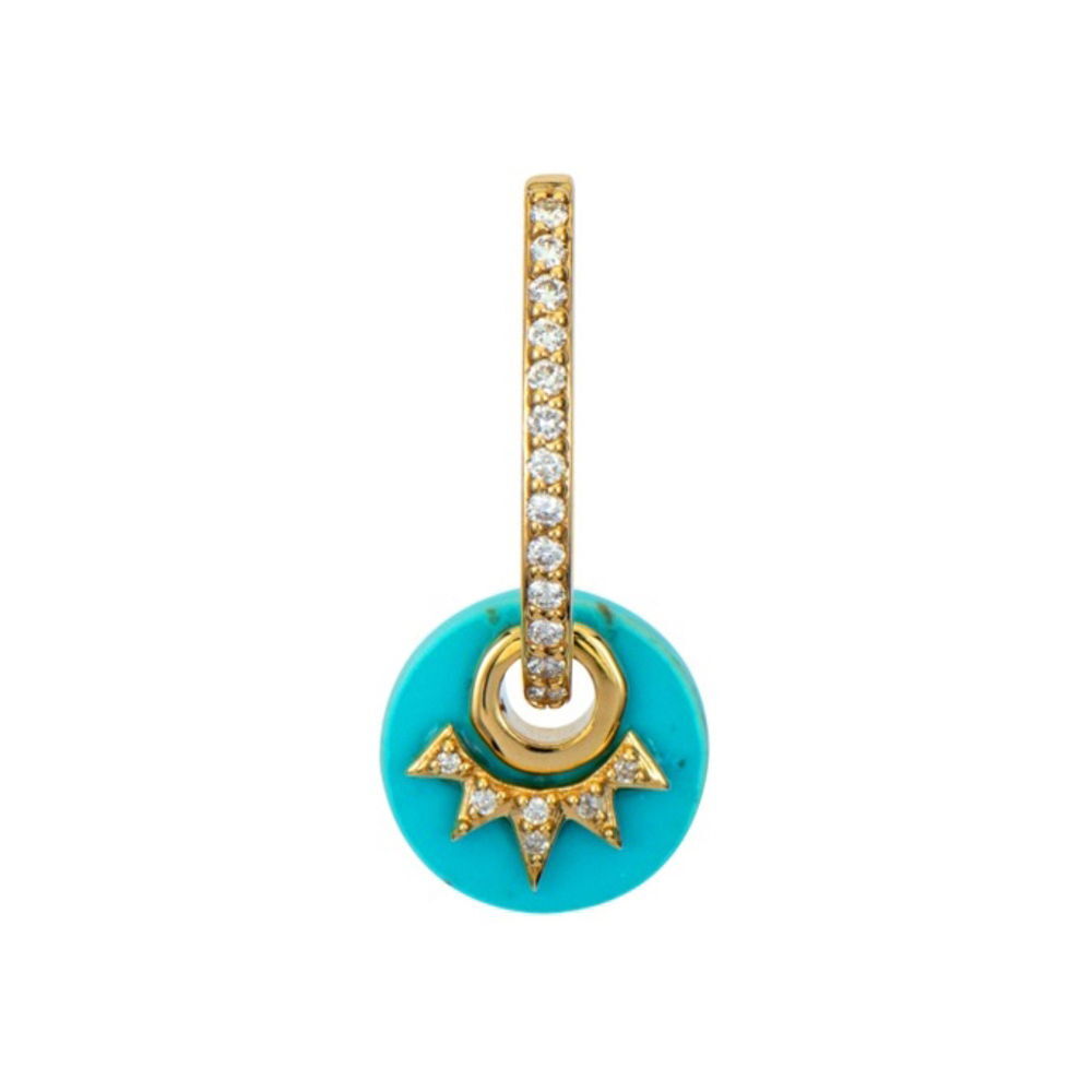 Love Explosion Turquoise Disc Charms