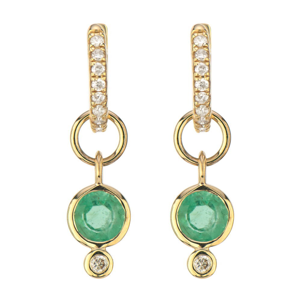 Classic Tiny Emerald Earring Charms