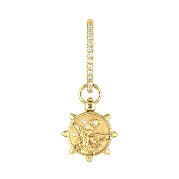 Closeup photo of Cross/Archangel Michael Double Sided Top Switch Charm