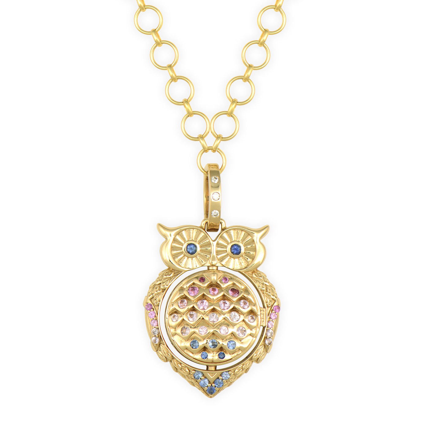 Wise Owl Double Sided Locket Pendant