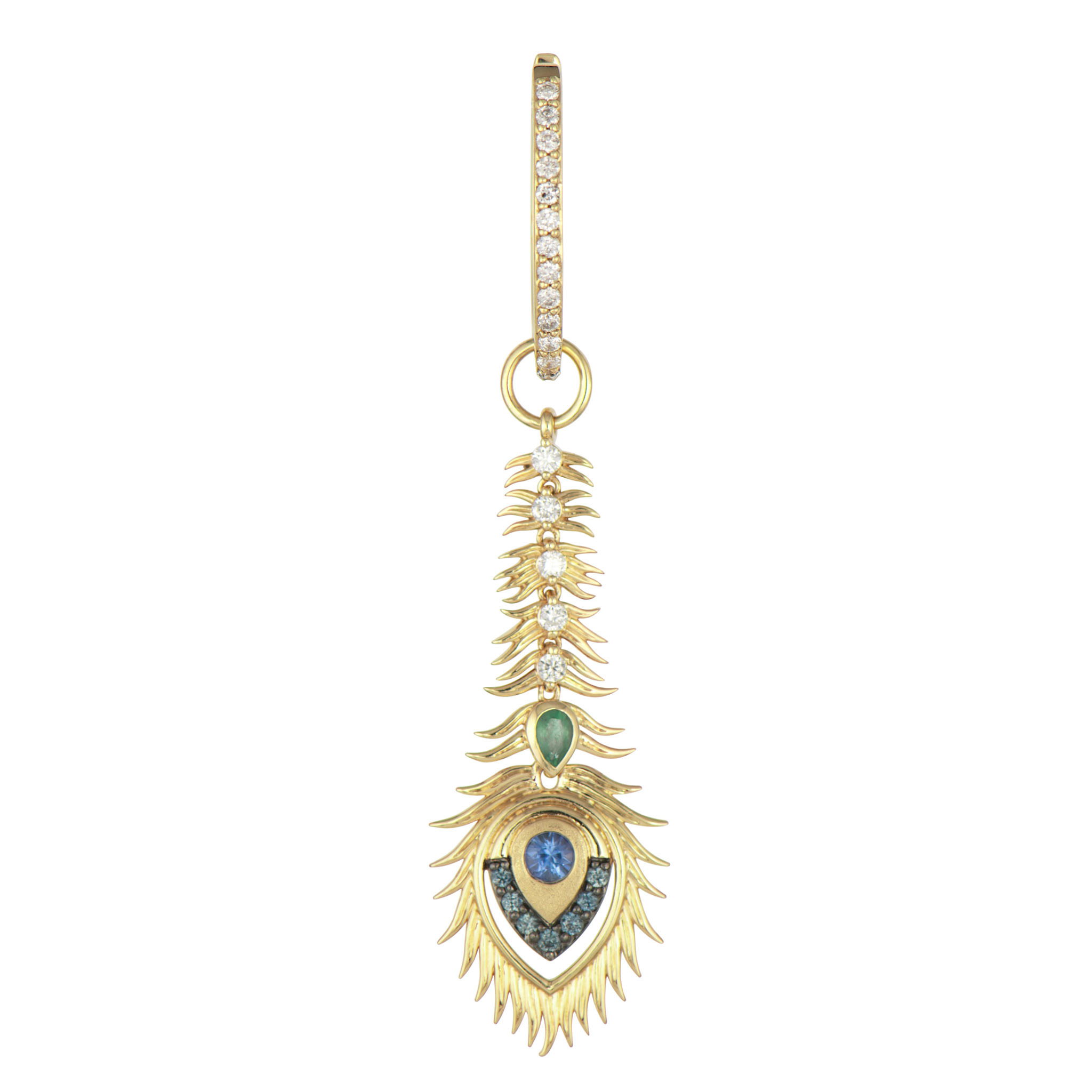 Peacock Eye Feather Charm