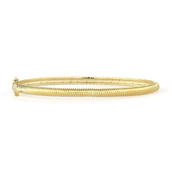 Closeup photo of Ruffled Diamond Bangle