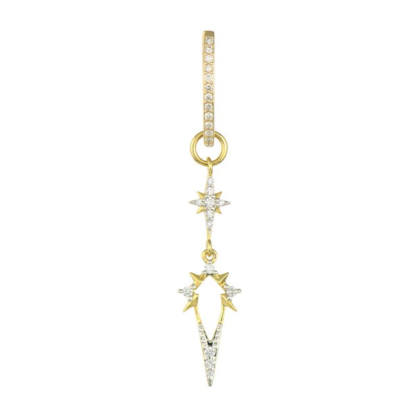 Closeup photo of Double Open Star Charm