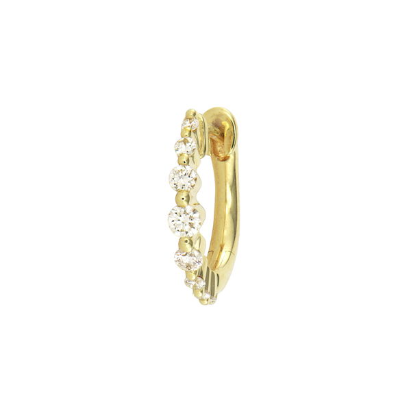 Closeup photo of Small Prong Set Diamond Hoop