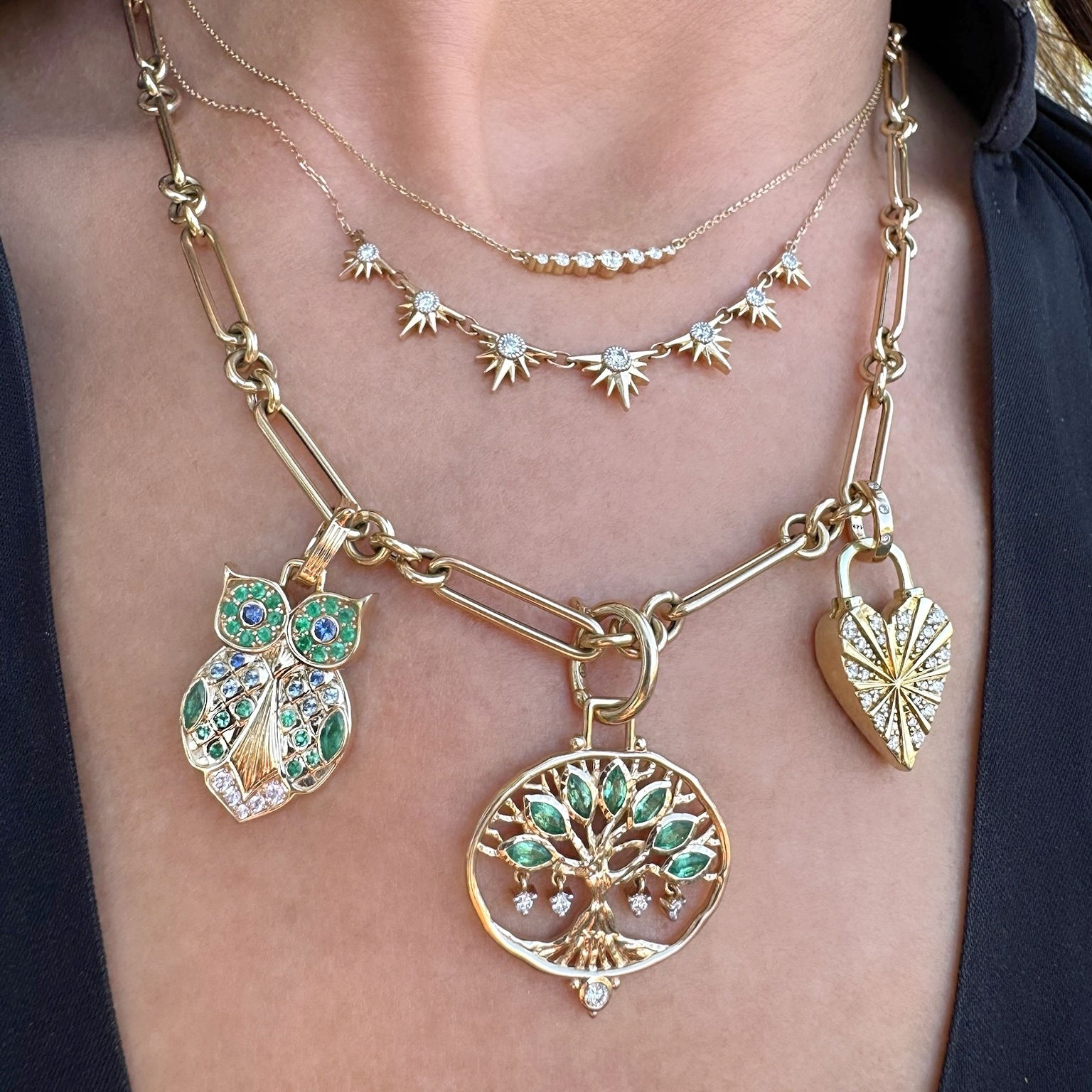 Small Graduated Diamond Necklace