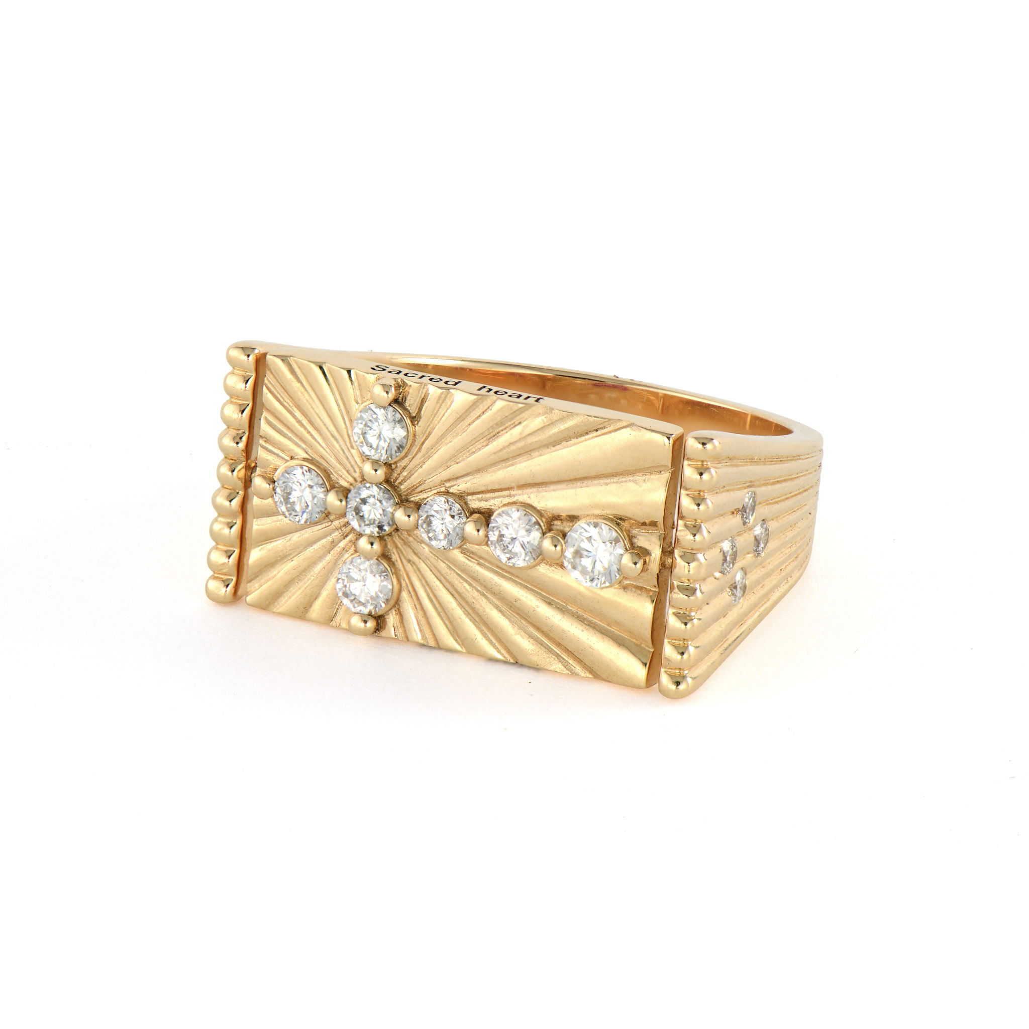 Guardian Angel Double Sided Cross Flip Ring