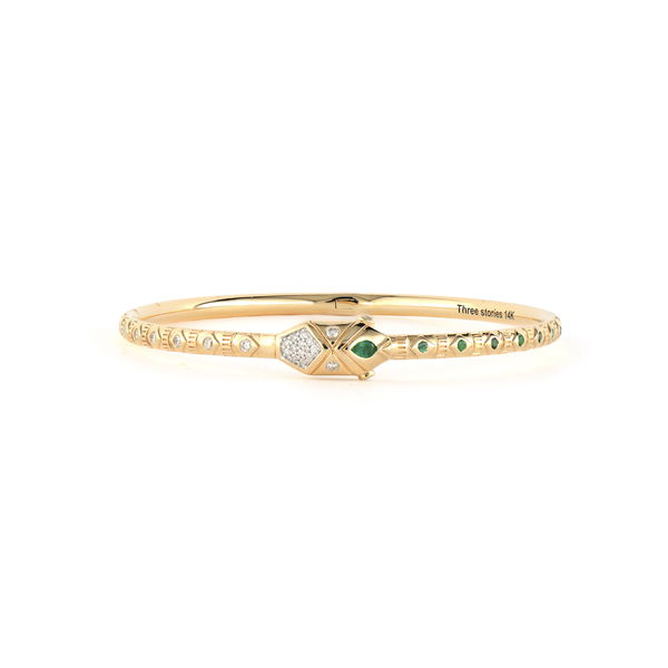 Closeup photo of Diamondback Snake Bangle