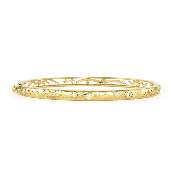 Closeup photo of Sunrise Sunset Diamond Bangle