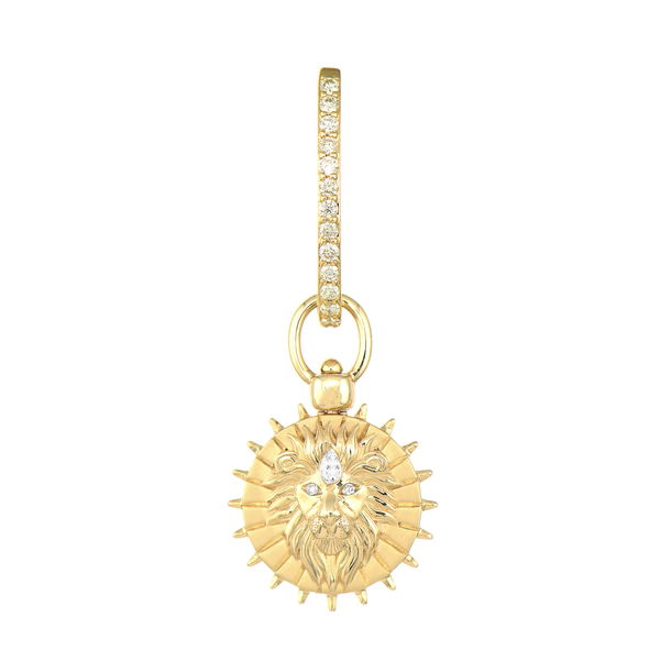 Closeup photo of Lion Heart Sun Medallion Top Switch Charm
