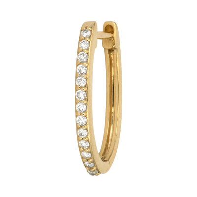 Classic Oval Pavé Hoops & Charm
