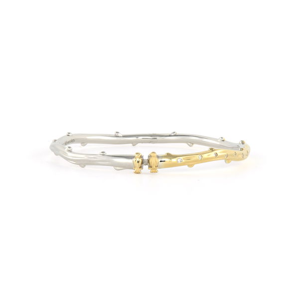 Closeup photo of Two-Toned Tree of Life Bangle
