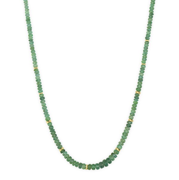Closeup photo of Graduated Emerald Beaded Chain