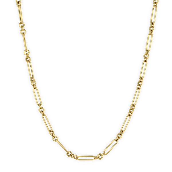 Closeup photo of Small Alternating Paperclip Chain 18"