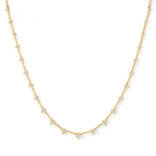 Closeup photo of Sari Graduated Diamond Necklace