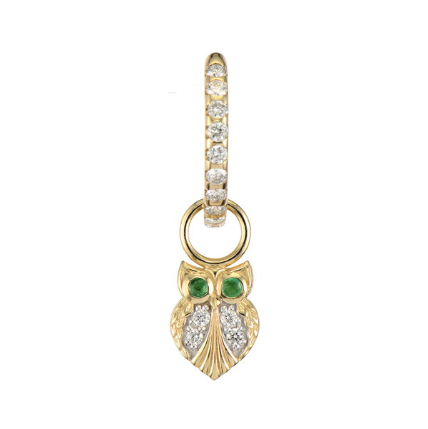 Closeup photo of Tiny Wise Owl Charm