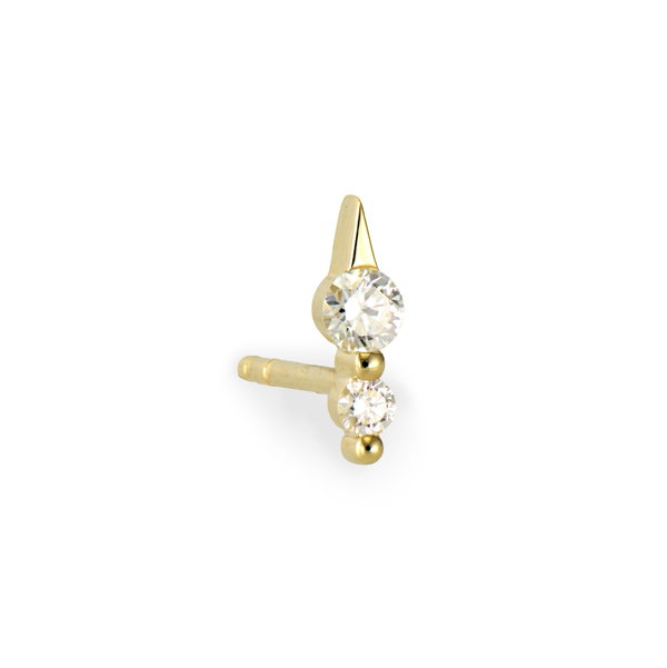 Closeup photo of Spiky Double Diamond Graduated Stud