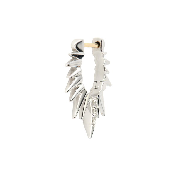 Closeup photo of Sterling Silver Small Love Explosion Diamond Earring