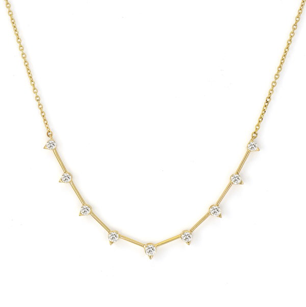 Closeup photo of Sari 9 Diamond Graduated Necklace