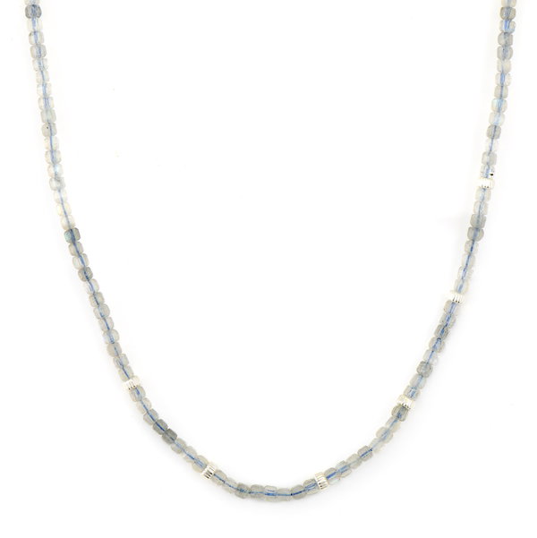 Closeup photo of Labradorite Bead Necklace 18"
