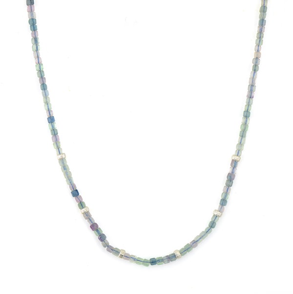 Closeup photo of Fluorite Beaded Necklace 18"