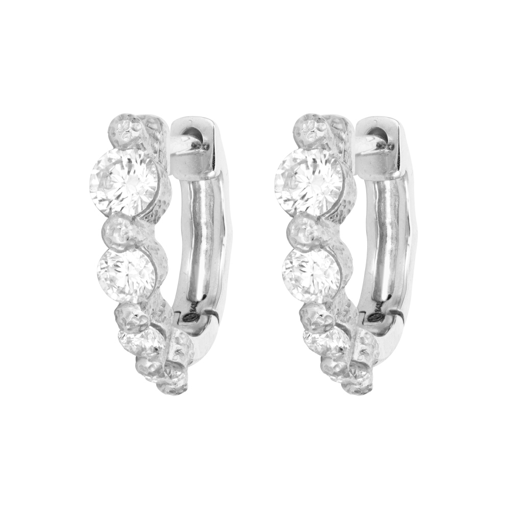 Amazon.com: 1/2ct 3 Stone Diamond Earrings 14K White Gold: Jewelry  Products: Clothing, Shoes & Jewelry