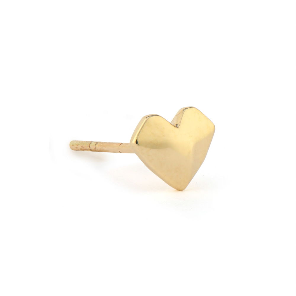 Engraved Heart Stud