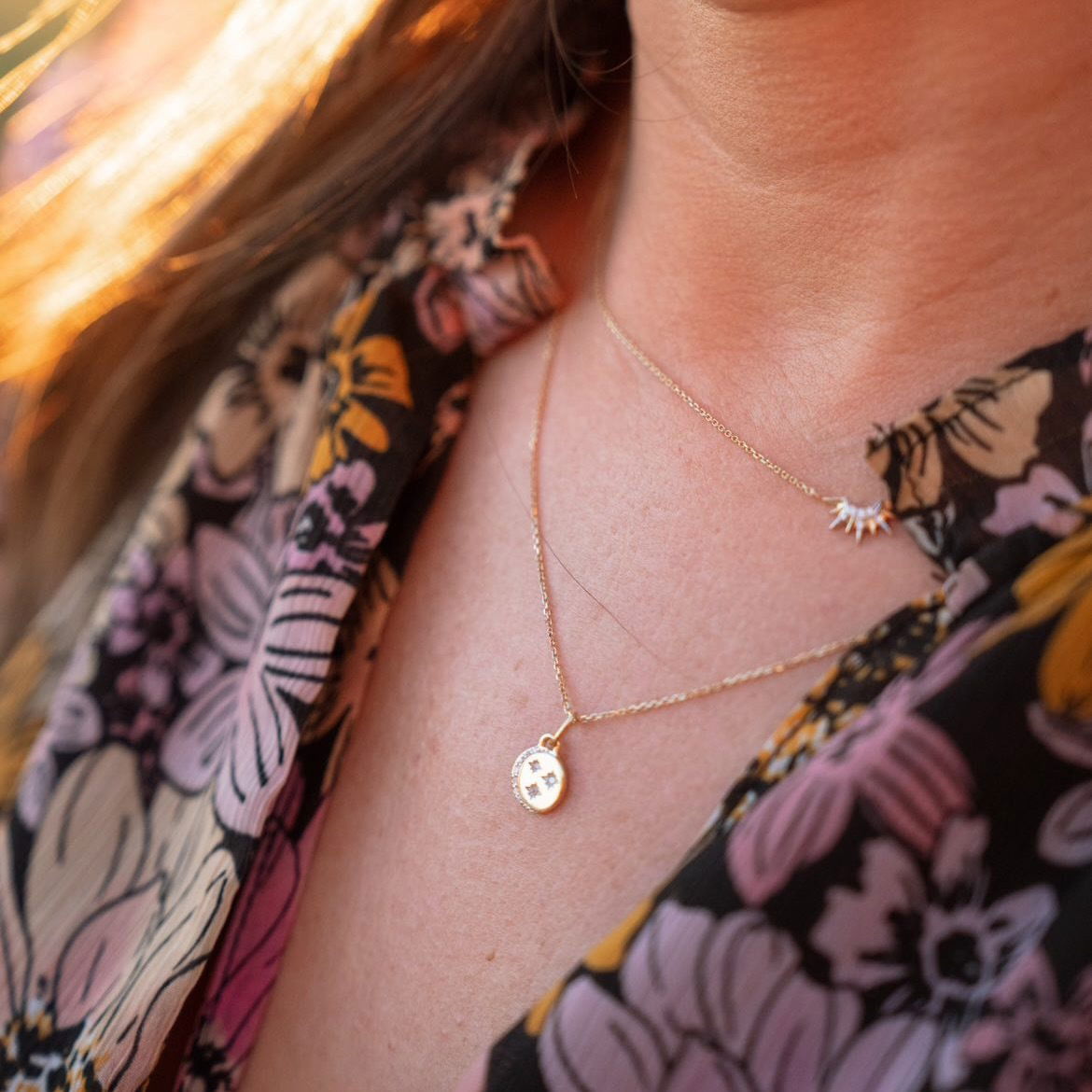 Starry Diamond Sky Mini Coin Necklace