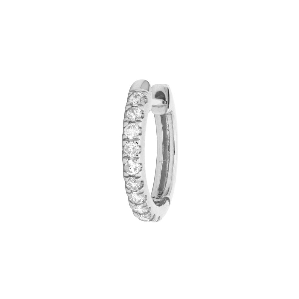 Single Classic Diamond Huggie Hoop